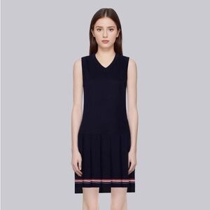 💙Thom Browne 💙Navy Sleeveless Mini Dress